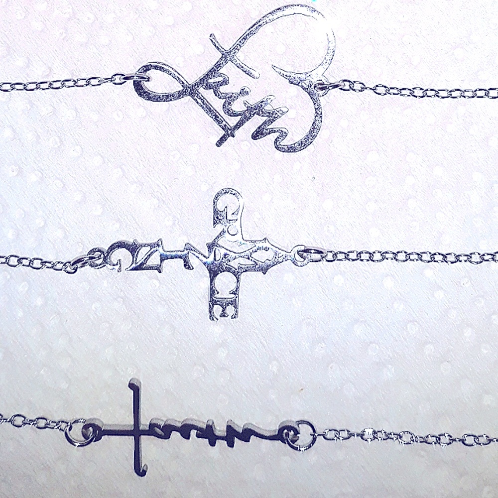 Cross Necklace Silver‎ Pendant GRACE Charm on 18-22"chain NEW… - Picture 8 of 10